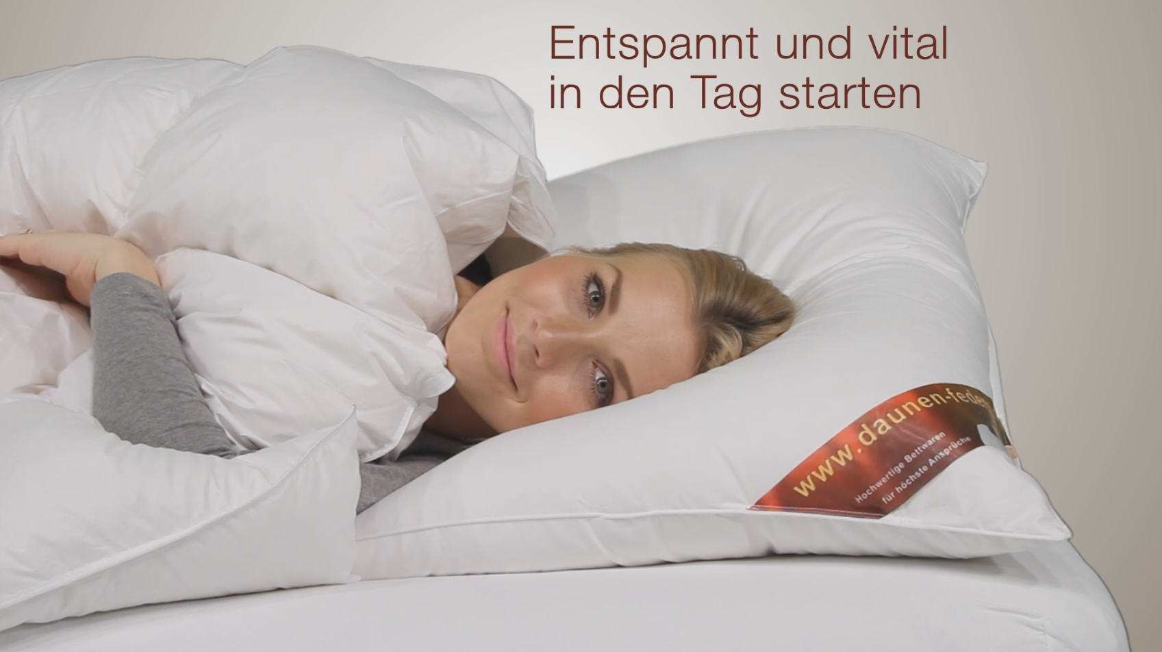 Daunenkissen für totale Entspannung