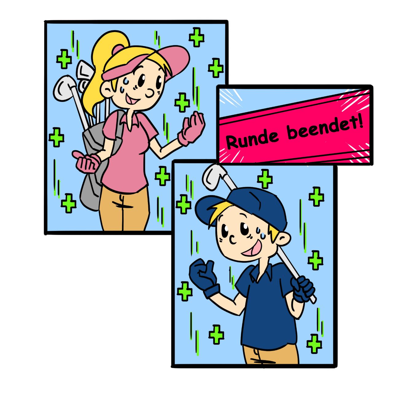 Eine Runde Golf voller Erfolg