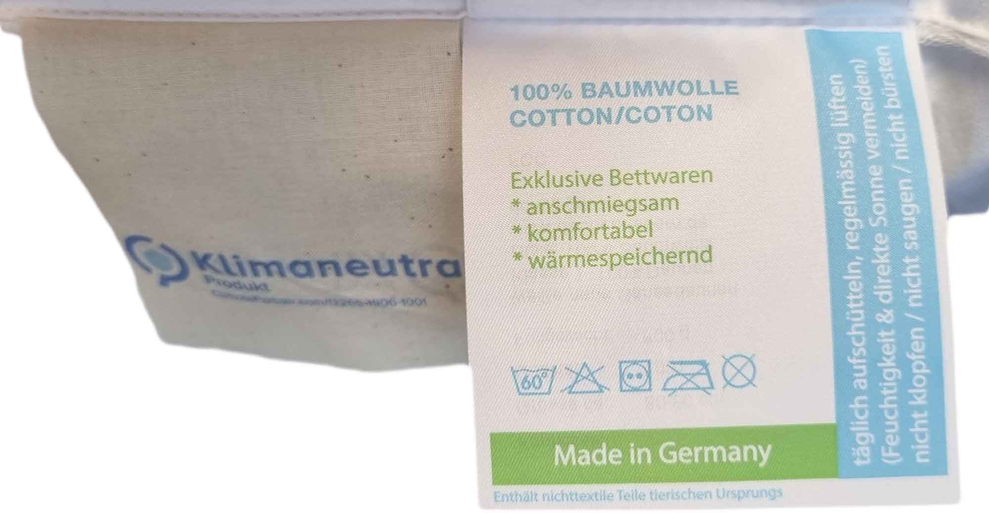 Daunenkissen 80x80 KN Baumwolle