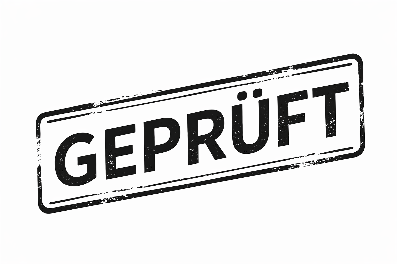 Stempel mit dem Schriftzug Geprüft