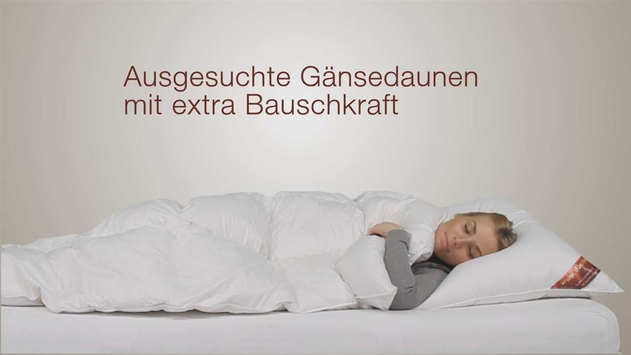 Daunen-extra-Bauschkraft Daunendecke 3x4 Kassetten - 135x200 100% Gänsedaunen