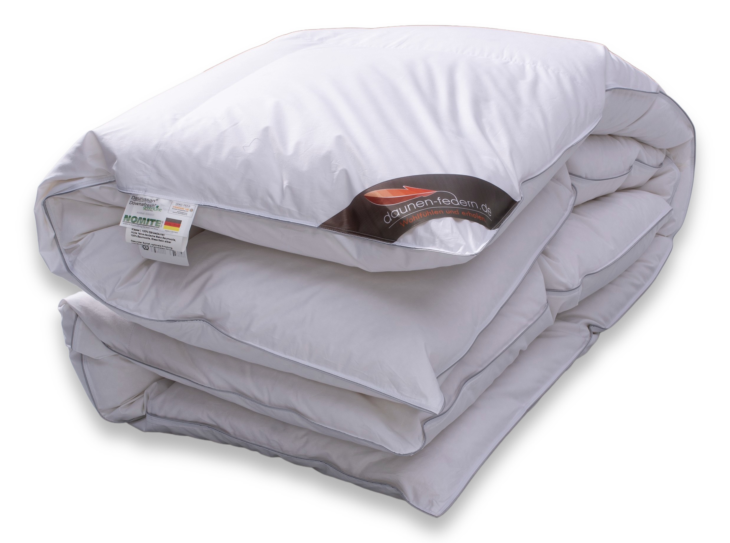 Winter Daunendecke 3x4 Kassetten - 135x200 100% Gänsedaunen - extra warm gefaltet