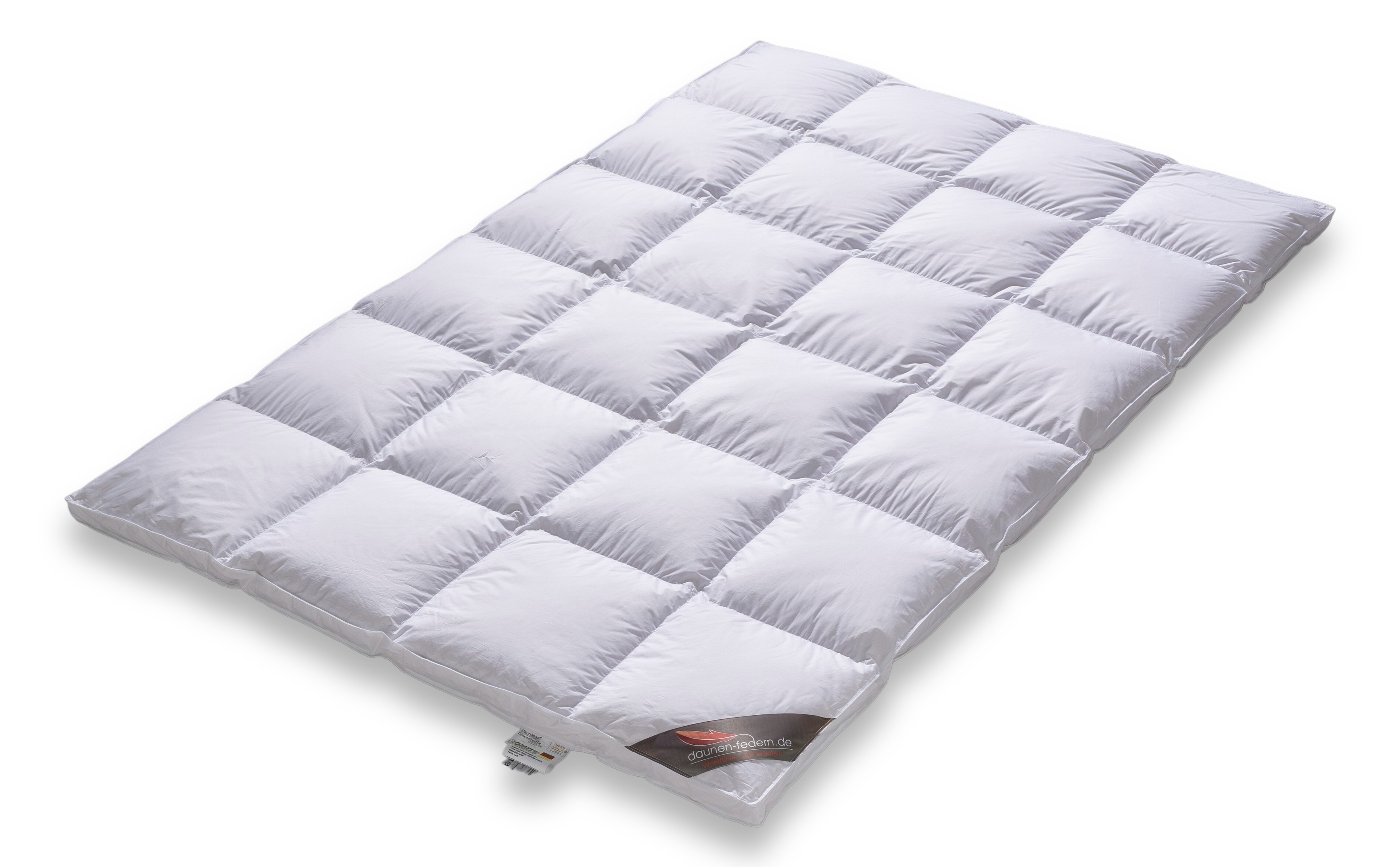 Daunenbett mit Innen- und Außensteg - 135x200  PREMIUM 100% Gänsedaunen diagonal