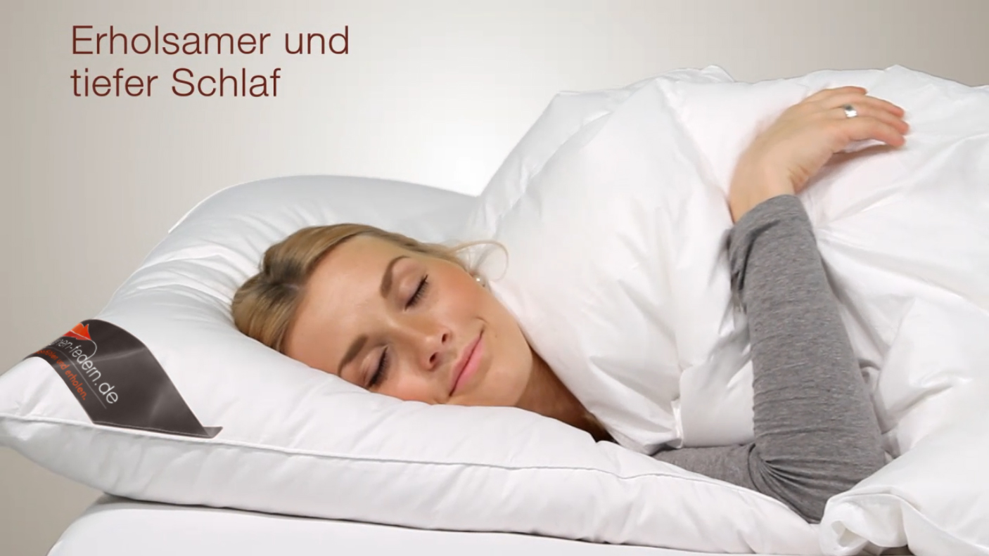Daunenkissen für tiefen, erholsamen Schlaf