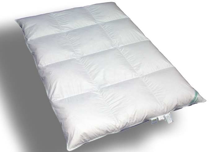 Kassetten-Bett 3x4  - 155x200 -100% Daunen
