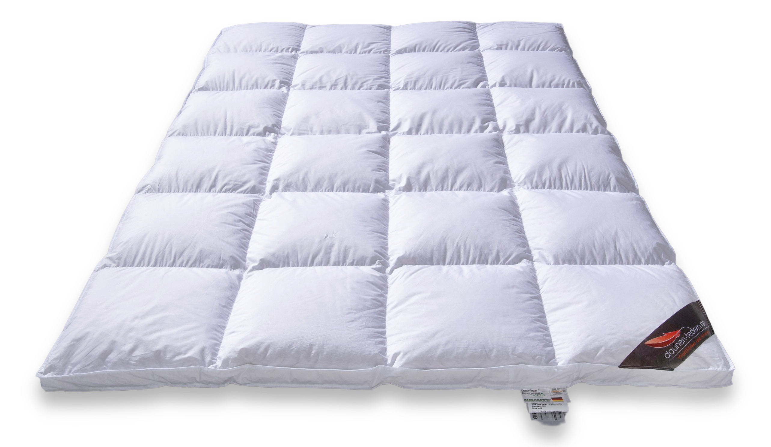 Daunenbett mit Innen- und Außensteg - 135x200  PREMIUM 100% Gänsedaunen frontal