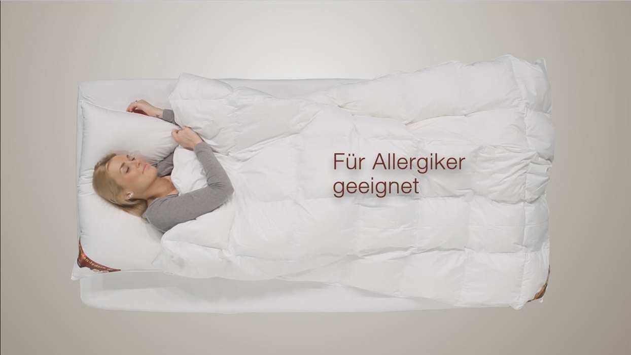 Sommer Daunendecke 155x220 für Allergiker