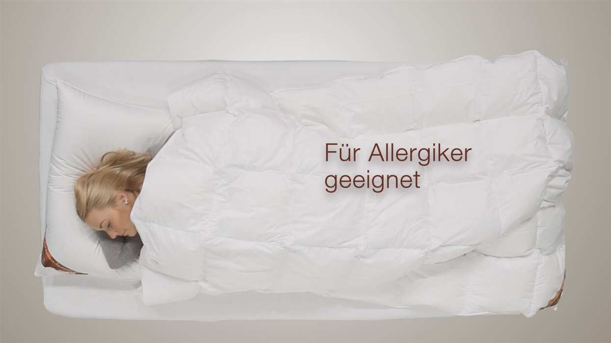 Sommer Daunendecke 155x220 für Allergiker geeignet