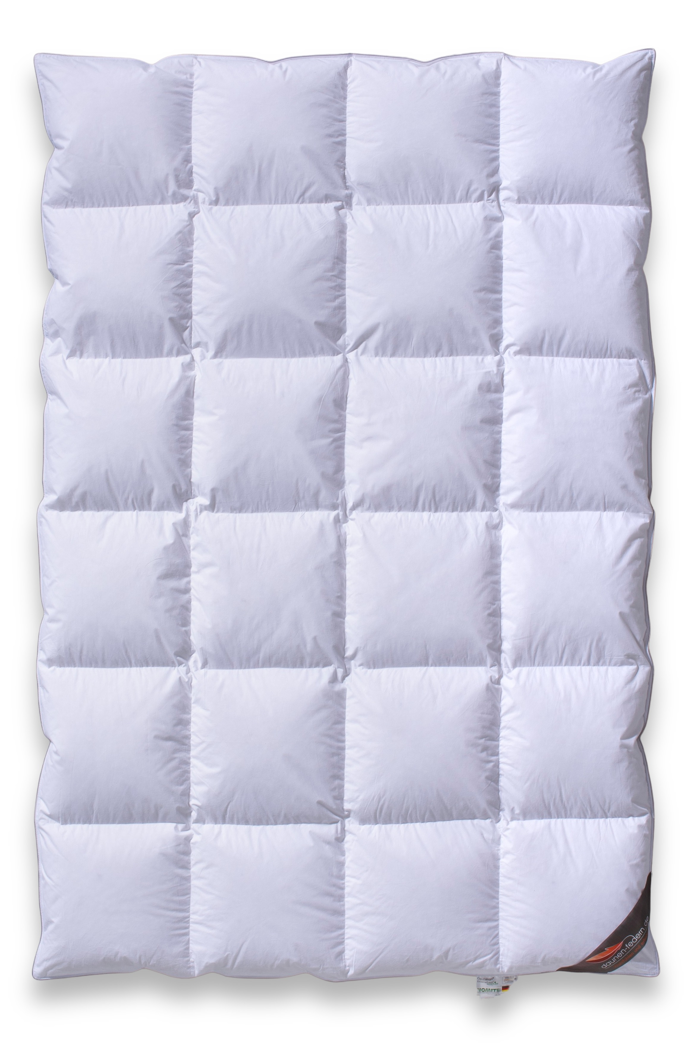 Steppbett 4x6 Kassetten 155x220 - 100% Gänsedaunen von oben