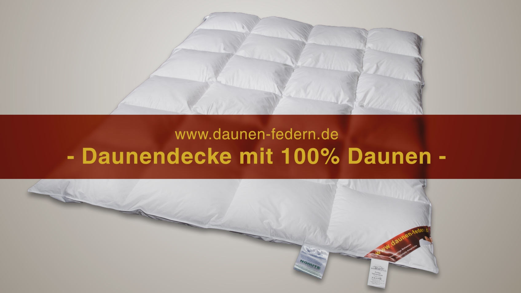 Steppbett 4x6 Kassetten 155x220 - 100% Gänsedaunen - mit Daunasan Zertifikat