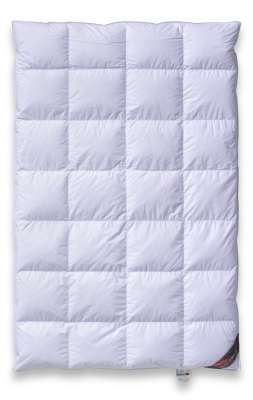Daunendecke 4x7 Kassetten - 135x200 cm - 100% arktische Gänsedaunen von oben